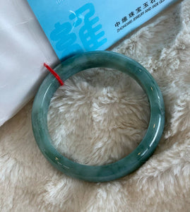 Grade A Natural Jade Bangle with certificate  #SH-0924